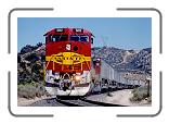 ATSF 502 West at MP58 Cajon Pass, on September 25, 1993 * 800 x 534 * (207KB)